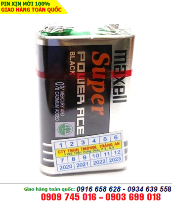 Pin Maxell 6F22(AB) ; Pin 9v vuông Maxell 6F22(AB) Super Power ACE chính hãng